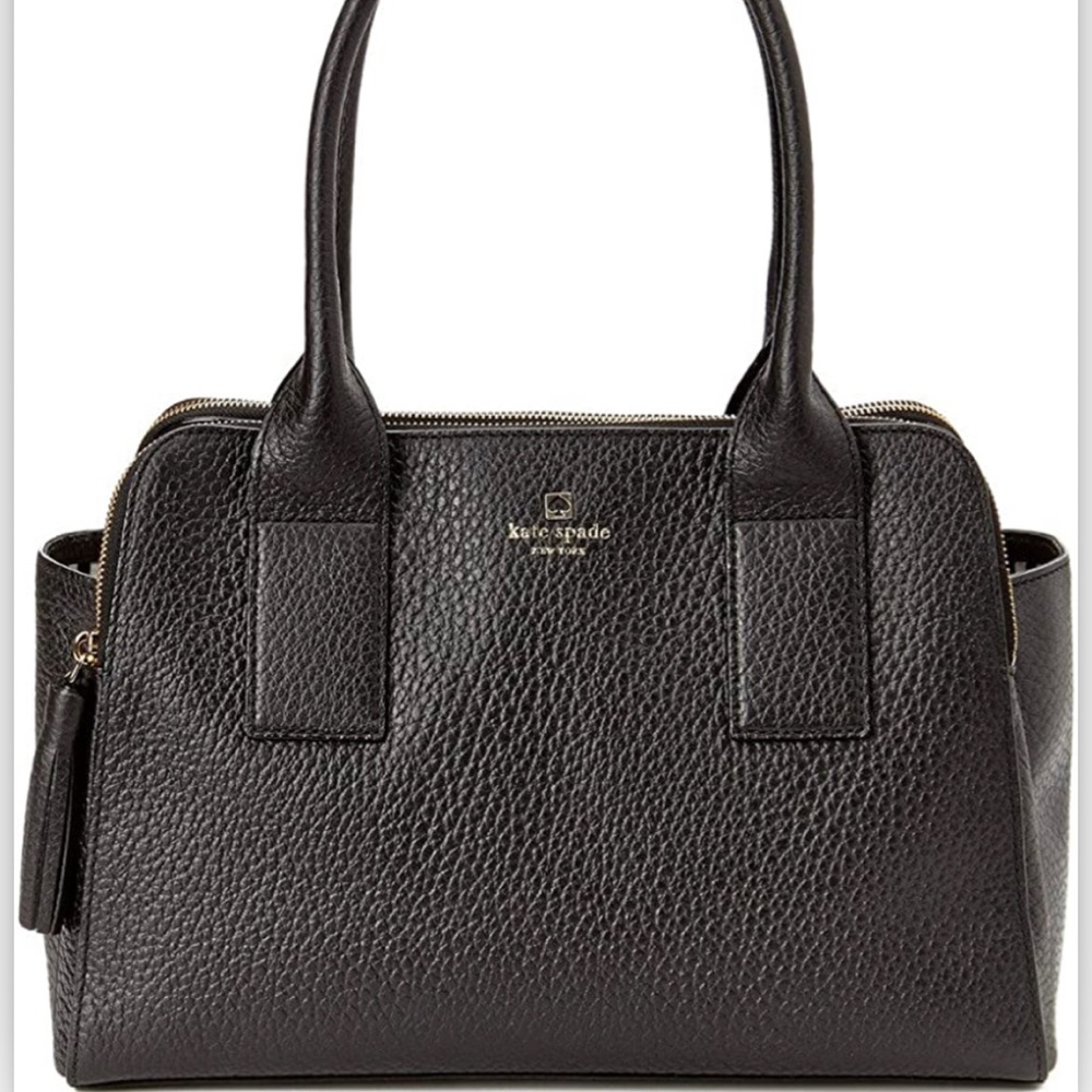 Black Pebbled Kate Spade Southport Avenue Lydia Shoulder Bag